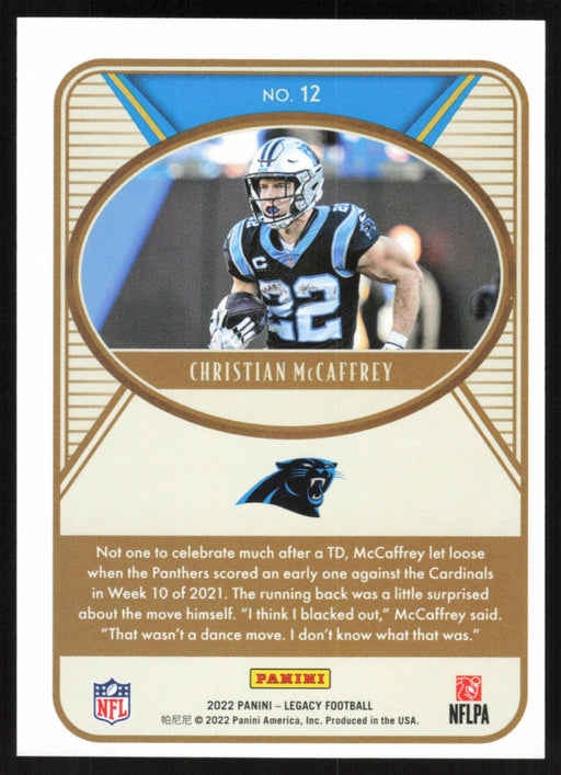 Christian McCaffrey 2022 Panini Legacy # 12 Red 235/299 Carolina Panthers - Collectible Craze America