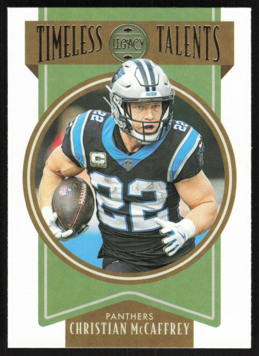 Christian McCaffrey 2022 Panini Legacy Timeless Talents # TT-5 Carolina Panthers - Collectible Craze America