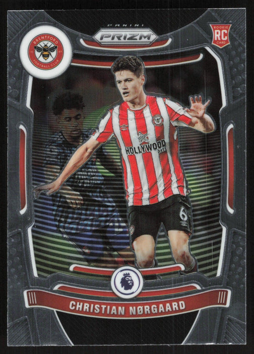 Christian Nørgaard 2021 Panini Prizm Premier League # 142 RC Brentford - Collectible Craze America