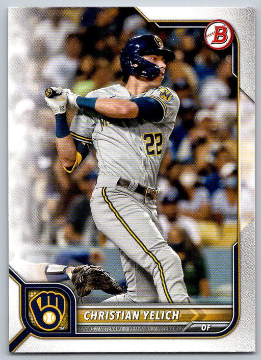 Christian Yelich 2022 Bowman # 94 Milwaukee Brewers - Collectible Craze America