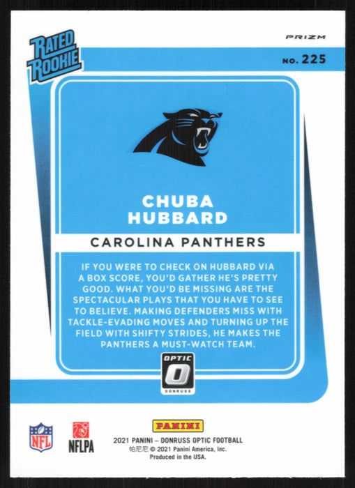 Chuba Hubbard 2021 Donruss Optic Rated Rookie # 225 RC Purple Shock Carolina Panthers - Collectible Craze America