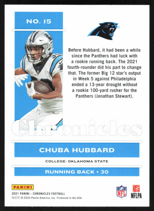 Chuba Hubbard 2021 Panini Chronicles # 15 RC Pink Carolina Panthers - Collectible Craze America