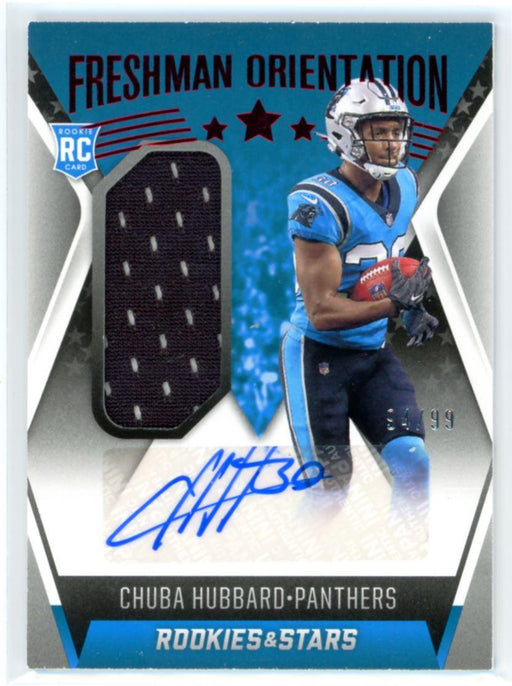 Chuba Hubbard 2021 Panini Rookies & Stars Freshman Orientation # FO-CH RC Patch Auto Carolina Panthers - Collectible Craze America