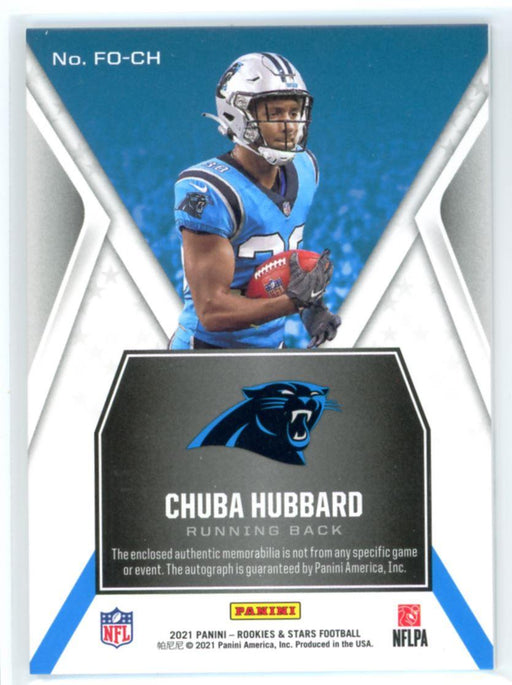 Chuba Hubbard 2021 Panini Rookies & Stars Freshman Orientation # FO-CH RC Patch Auto Carolina Panthers - Collectible Craze America