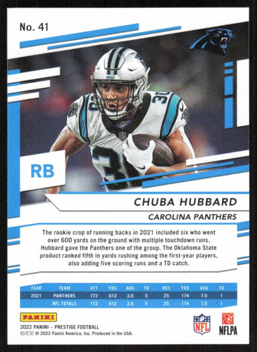 Chuba Hubbard 2022 Panini Prestige # 41 Carolina Panthers - Collectible Craze America