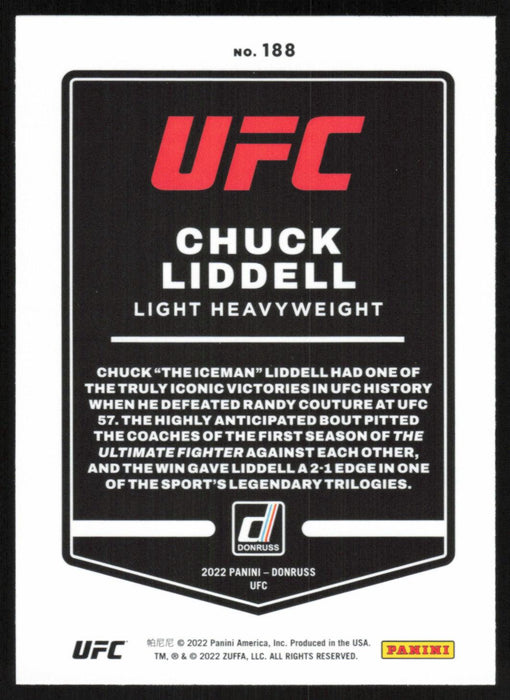 Chuck Liddell 2022 Panini Donruss UFC Base # 188 Light Heavyweight - Collectible Craze America