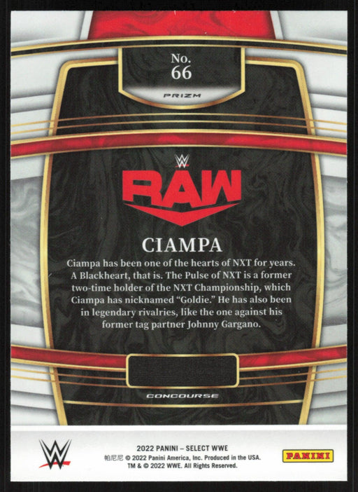 Ciampa 2022 Panini Select WWE # 66 Concourse Silver Prizm Raw - Collectible Craze America