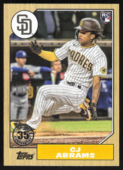CJ Abrams 2022 Topps Update # 87TBU-10 1987 Topps RC San Diego Padres - Collectible Craze America