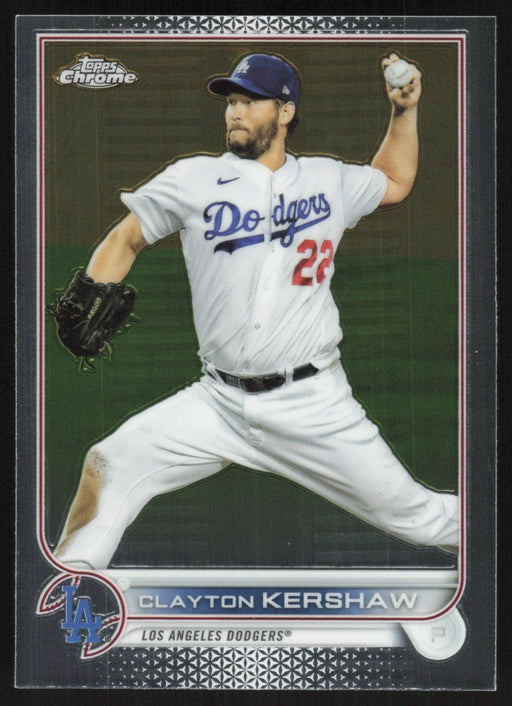 Clayton Kershaw 2022 Topps Chrome Baseball # 183 Los Angeles Dodgers Base - Collectible Craze America