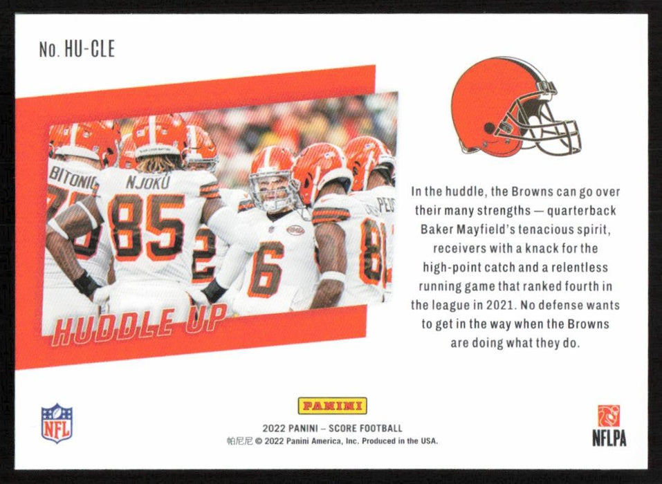 Cleveland Browns 2022 Panini Score Football # HU-CLE Huddle Up Cleveland Browns - Collectible Craze America