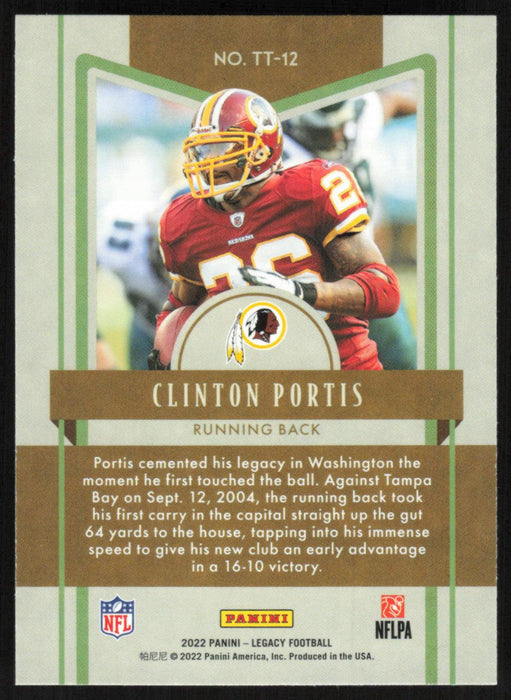 Clinton Portis 2022 Panini Legacy Timeless Talents # TT-12 Washington Redskins - Collectible Craze America