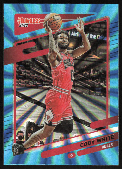 Coby White 2021 Donruss # 165 Teal Holo Laser Chicago Bulls - Collectible Craze America