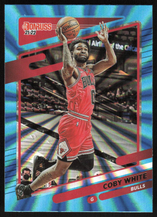Coby White 2021 Donruss # 165 Teal Holo Laser Chicago Bulls - Collectible Craze America