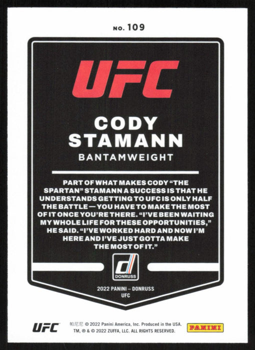 Cody Stamann 2022 Panini Donruss UFC Base # 109 Bantamweight - Collectible Craze America