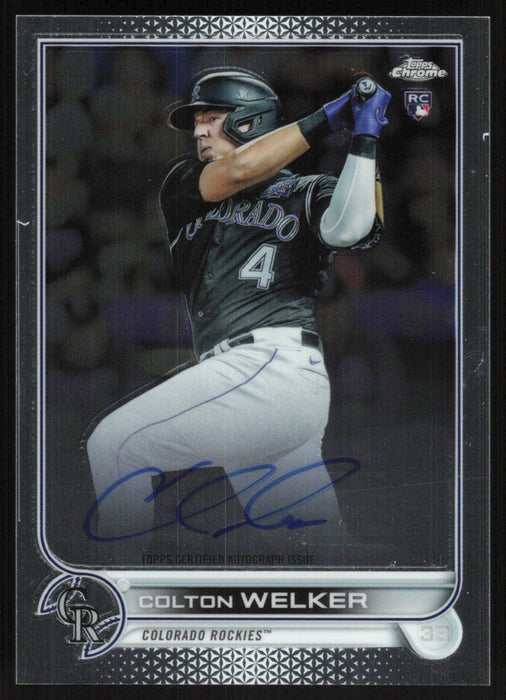 Colton Welker 2022 Topps Chrome Baseball # RA-CWE RC Auto Colorado Rockies - Collectible Craze America