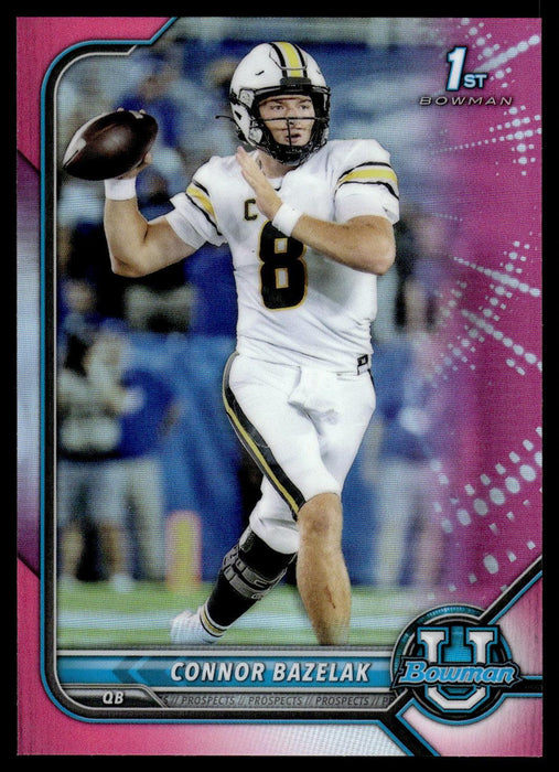 Connor Bazelak 2021 Bowman University Football # 84 1st Pink Refractor Missouri Tigers - Collectible Craze America