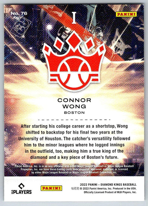 Connor Wong 2022 Panini Diamond Kings # 76 RC Artist Proof Blue Boston Red Sox - Collectible Craze America