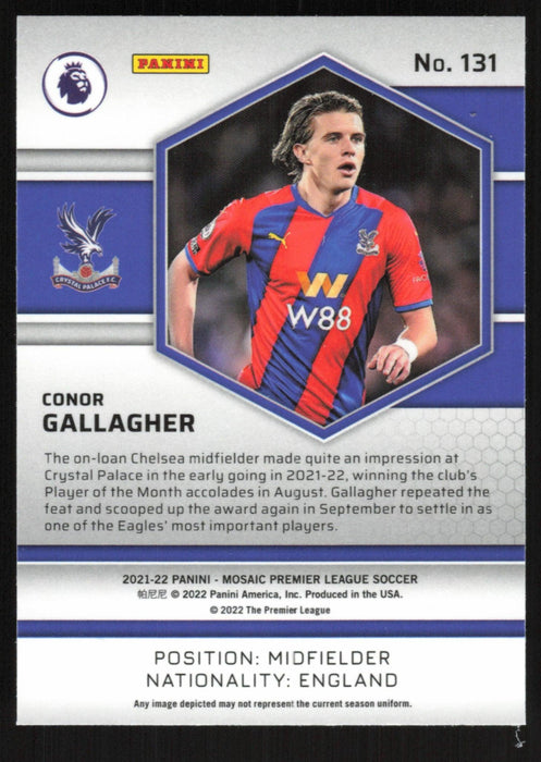 Conor Gallagher 2021 Panini Mosaic Premier League # 131 Crystal Palace Base - Collectible Craze America