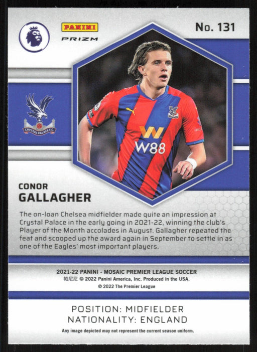 Conor Gallagher 2021 Panini Mosaic Premier League # 131 Mosaic Prizm Crystal Palace - Collectible Craze America