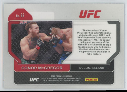 Conor McGregor 2022 Panini Prizm UFC # 39 - Collectible Craze America