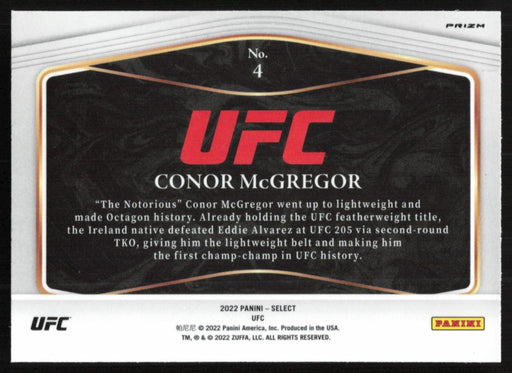 Conor McGregor 2022 Panini Select UFC # 4 Global Icons Prizm - Collectible Craze America