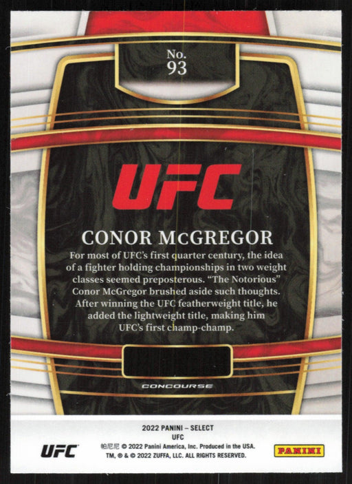 Conor McGregor 2022 Panini Select UFC # 93 Concourse - Collectible Craze America