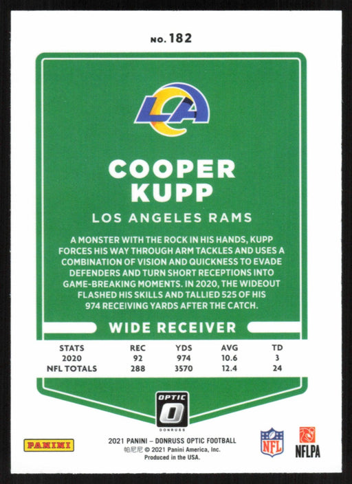 Cooper Kupp 2021 Donruss Optic # 182 Los Angeles Rams - Collectible Craze America