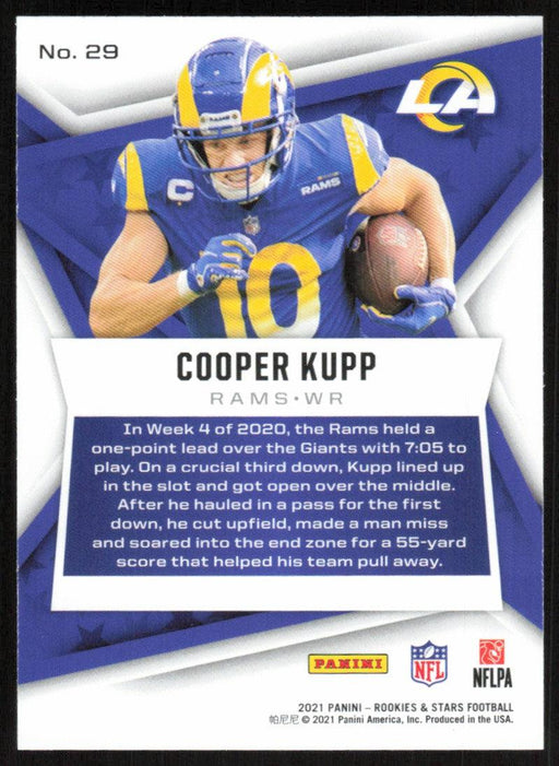 Cooper Kupp 2021 Panini Rookies & Stars # 29 Los Angeles Rams Base - Collectible Craze America