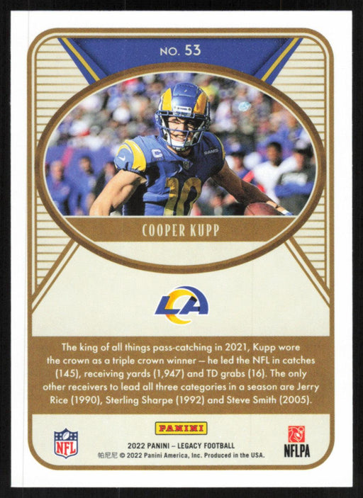 Cooper Kupp 2022 Panini Legacy Football Base # 53 Los Angeles Rams - Collectible Craze America