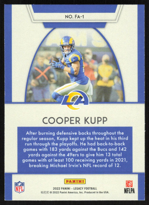 Cooper Kupp 2022 Panini Legacy For The Ages # FA-1 Los Angeles Rams - Collectible Craze America