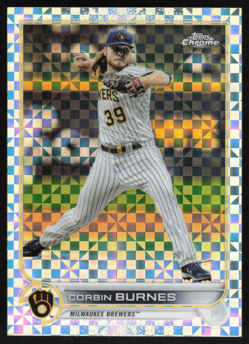 Corbin Burnes 2022 Topps Chrome # 167 X-Fractor Milwaukee Brewers - Collectible Craze America