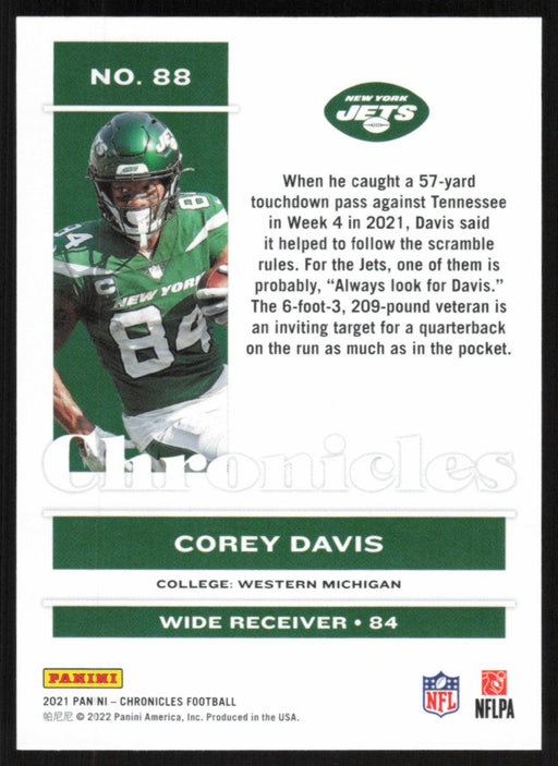 Corey Davis 2021 Panini Chronicles # 88 Pink New York Jets — Collectible  Craze America