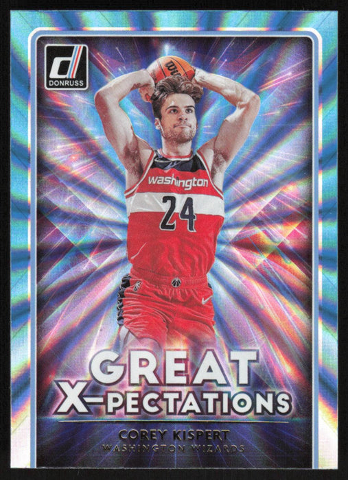 Corey Kispert 2021 Donruss Great X-pectations # 20 Teal Holo Laser Insert Washington Wizards - Collectible Craze America