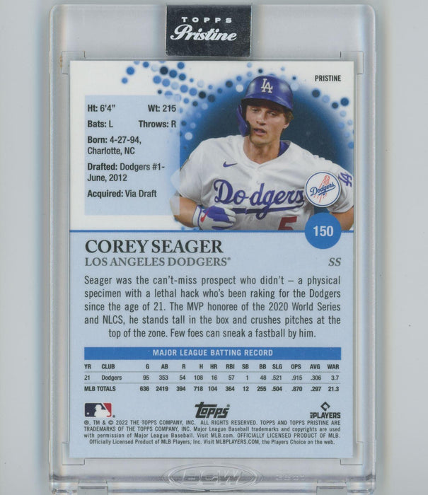 Corey Seager 2022 Topps Pristine # 150 Pristine Los Angeles Dodgers - Collectible Craze America