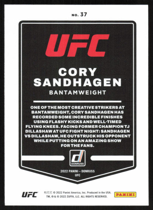 Cory Sandhagen 2022 Panini Donruss UFC Base # 37 Bantamweight - Collectible Craze America