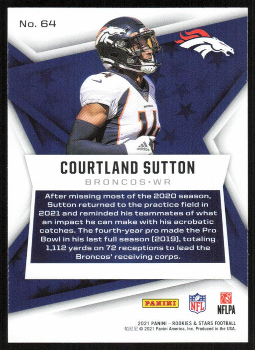 Courtland Sutton 2021 Panini Rookies & Stars # 64 Denver Broncos Base - Collectible Craze America