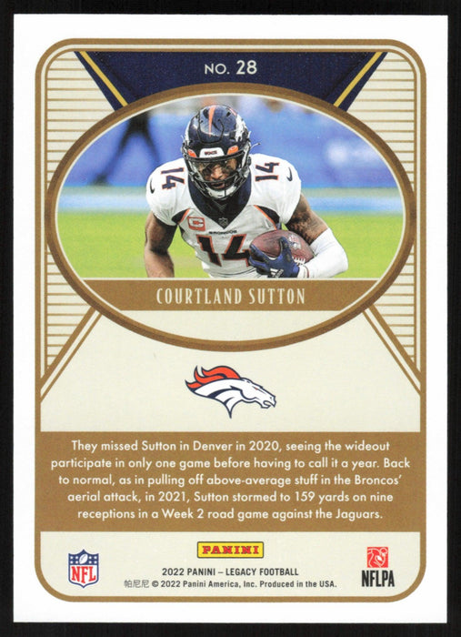 Courtland Sutton 2022 Panini Legacy # 28 Red 153/299 Denver Broncos - Collectible Craze America