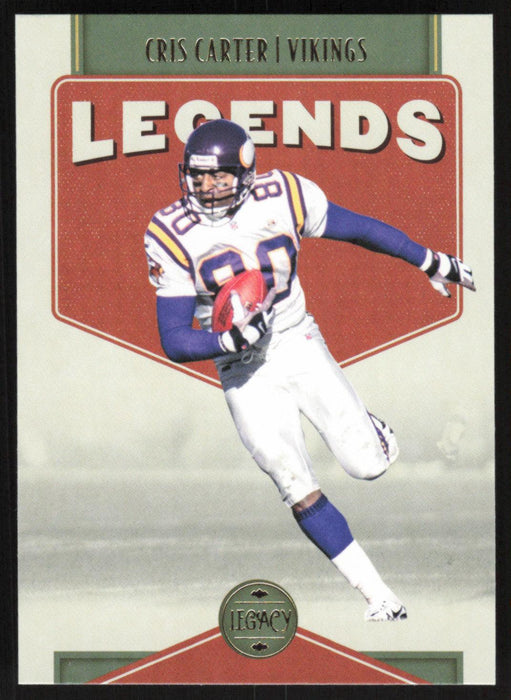 Cris Carter 2022 Panini Legacy Legends # 109 Minnesota Vikings Base - Collectible Craze America