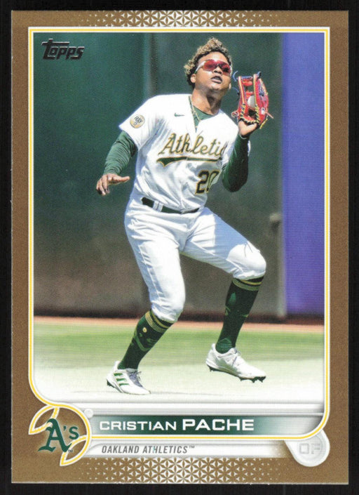 Cristian Pache 2022 Topps Update # US328 Gold 0389/2022 Oakland Athletics - Collectible Craze America