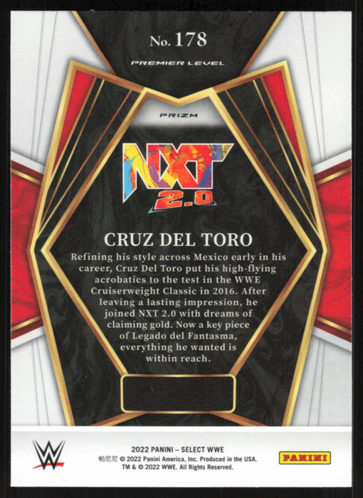 Cruz Del Toro 2022 Panini Select WWE # 178 Premier Level Scope Prizm NXT 2.0 - Collectible Craze America