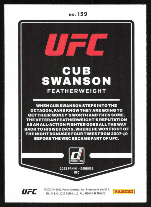 Cub Swanson 2022 Panini Donruss UFC Base # 159 Featherweight - Collectible Craze America