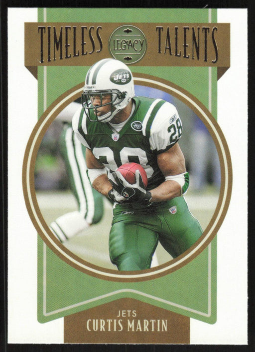 Curtis Martin 2022 Panini Legacy Timeless Talents # TT-11 New York Jet —  Collectible Craze America