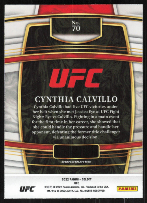 Cynthia Calvillo 2022 Panini Select UFC # 70 Concourse - Collectible Craze America