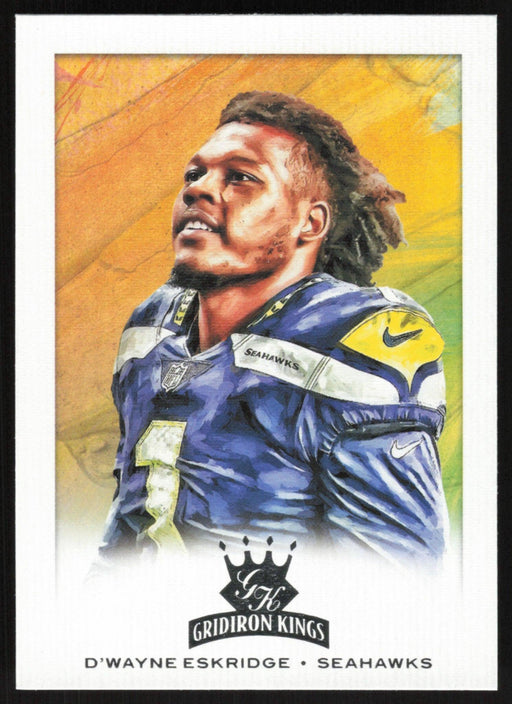 D'Wayne Eskridge 2021 Panini Chronicles Gridiron Kings # GK-33 RC Seattle Seahawks - Collectible Craze America