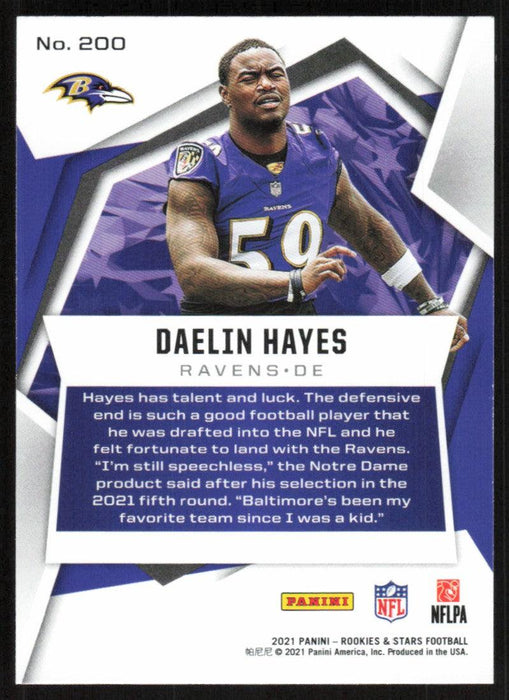 Daelin Hayes 2021 Panini Rookies & Stars # 200 RC Baltimore Ravens Base - Collectible Craze America