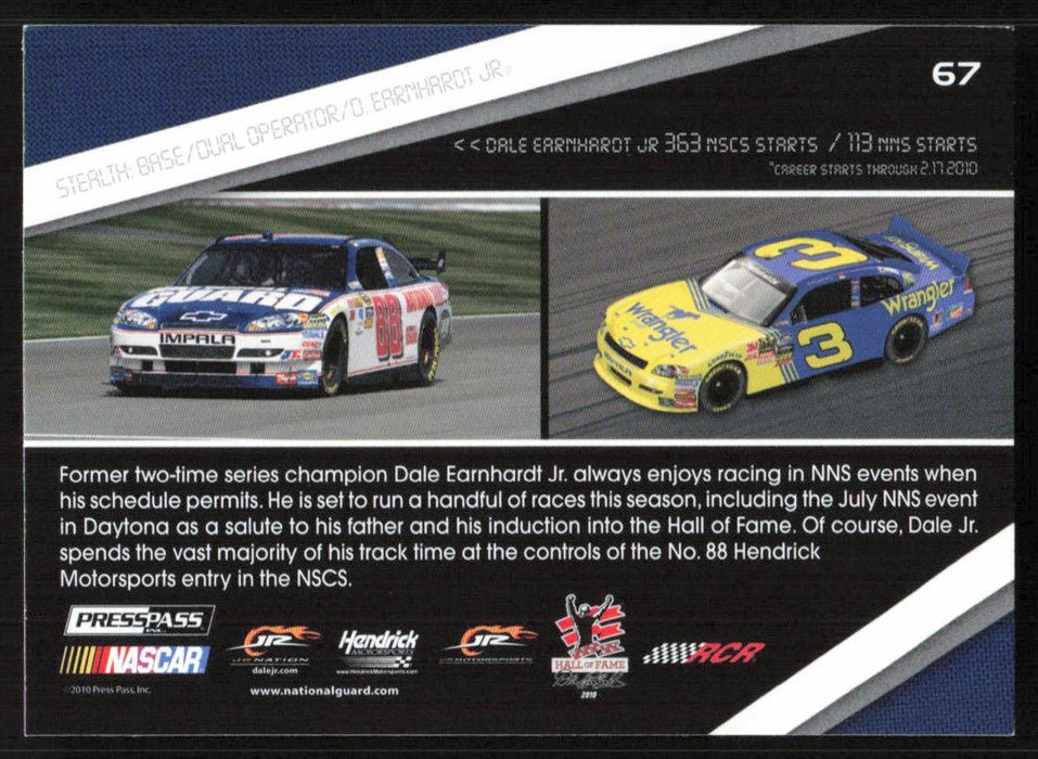 Dale Earnhardt Jr. 2010 Press Pass Stealth # 67 Dual Operator - Collectible Craze America