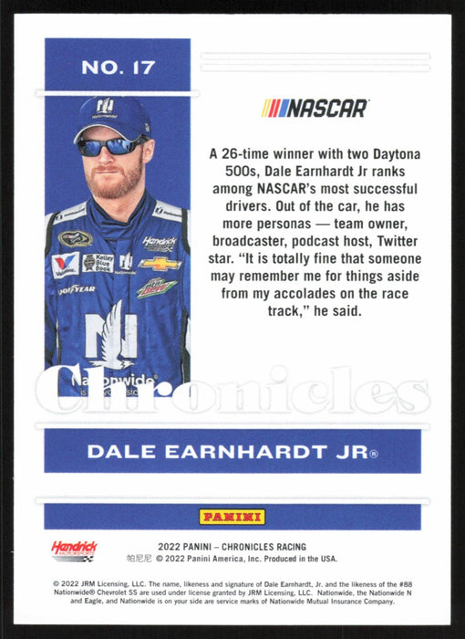 Dale Earnhardt Jr. 2022 Panini Chronicles Racing Chronicles # 17 Blue 171/199 - Collectible Craze America