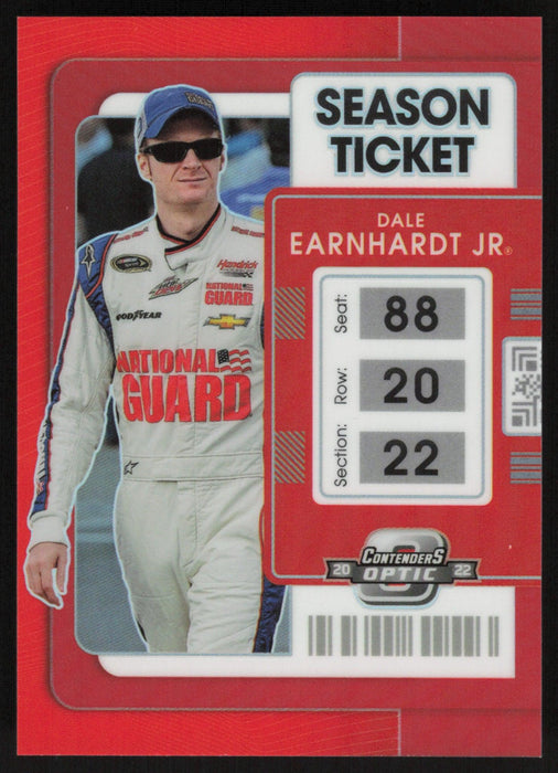 Dale Earnhardt Jr. 2022 Panini Chronicles Racing Contenders Optic # 6 Red 65/99 - Collectible Craze America