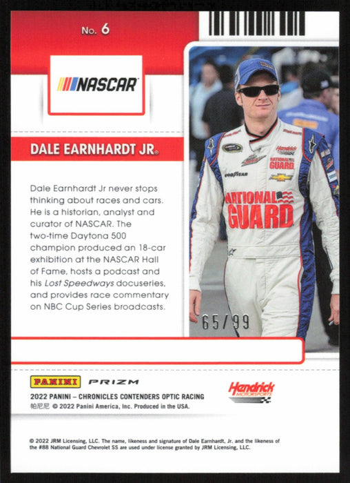 Dale Earnhardt Jr. 2022 Panini Chronicles Racing Contenders Optic # 6 Red 65/99 - Collectible Craze America