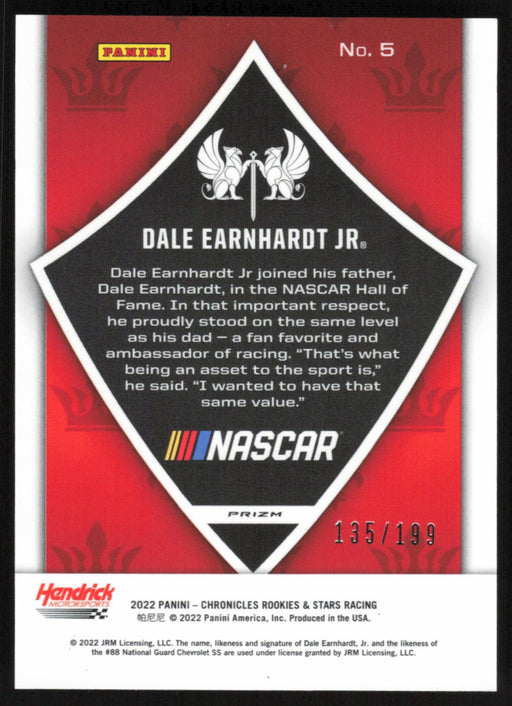 Dale Earnhardt Jr. 2022 Panini Chronicles Racing Crusade # 5 Blue 135/199 - Collectible Craze America